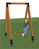 Качеля на каркасе 140х140 мм 10001